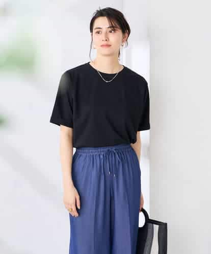 K6KGD30024 a.v.v 【接触冷感/UVカット/コットン100%/WEB限定】ロールアップハーフスリーブTシャツ