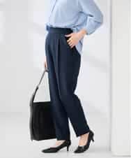 K6LFD70049 a.v.v(アー・ヴェ・ヴェ) 【WEB限定/支持率NO.1/イージーケア/ストレッチ】スッキリ見えテーパードパンツ ブラック