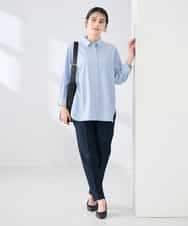 K6LFD70049 a.v.v(アー・ヴェ・ヴェ) 【WEB限定/支持率NO.1/イージーケア/ストレッチ】スッキリ見えテーパードパンツ ブラック