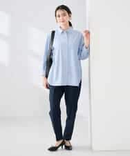 K6LFD70049 a.v.v(アー・ヴェ・ヴェ) 【WEB限定/支持率NO.1/イージーケア/ストレッチ】スッキリ見えテーパードパンツ ブラック