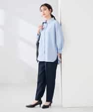 K6LFD70049 a.v.v(アー・ヴェ・ヴェ) 【WEB限定/支持率NO.1/イージーケア/ストレッチ】スッキリ見えテーパードパンツ ブラック