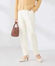 K6LFD70049 a.v.v(アー・ヴェ・ヴェ) 【WEB限定/支持率NO.1/イージーケア/ストレッチ】スッキリ見えテーパードパンツ ブラック