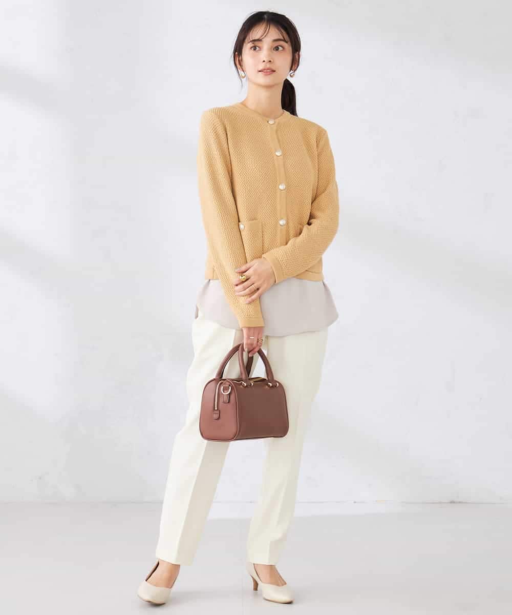 K6LFD70049 a.v.v(アー・ヴェ・ヴェ) 【WEB限定/支持率NO.1/イージーケア/ストレッチ】スッキリ見えテーパードパンツ ブラック