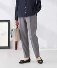 K6LFD70049 a.v.v(アー・ヴェ・ヴェ) 【WEB限定/支持率NO.1/イージーケア/ストレッチ】スッキリ見えテーパードパンツ ブラック