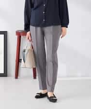 K6LFD70049 a.v.v(アー・ヴェ・ヴェ) 【WEB限定/支持率NO.1/イージーケア/ストレッチ】スッキリ見えテーパードパンツ ブラック