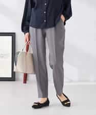 K6LFD70049 a.v.v(アー・ヴェ・ヴェ) 【WEB限定/支持率NO.1/イージーケア/ストレッチ】スッキリ見えテーパードパンツ ブラック