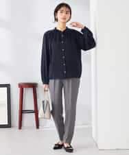 K6LFD70049 a.v.v(アー・ヴェ・ヴェ) 【WEB限定/支持率NO.1/イージーケア/ストレッチ】スッキリ見えテーパードパンツ ブラック