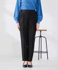 K6LFD70049 a.v.v(アー・ヴェ・ヴェ) 【WEB限定/支持率NO.1/イージーケア/ストレッチ】スッキリ見えテーパードパンツ ブラック