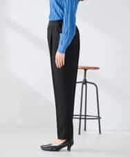 K6LFD70049 a.v.v(アー・ヴェ・ヴェ) 【WEB限定/支持率NO.1/イージーケア/ストレッチ】スッキリ見えテーパードパンツ ブラック