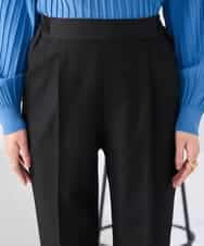 K6LFD70049 a.v.v(アー・ヴェ・ヴェ) 【WEB限定/支持率NO.1/イージーケア/ストレッチ】スッキリ見えテーパードパンツ ブラック