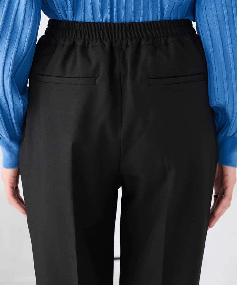 K6LFD70049 a.v.v(アー・ヴェ・ヴェ) 【WEB限定/支持率NO.1/イージーケア/ストレッチ】スッキリ見えテーパードパンツ ブラック