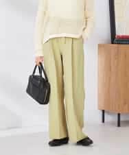 K6LFD71049 a.v.v(アー・ヴェ・ヴェ) 【WEB限定/支持率NO.1/イージーケア/ストレッチ】スッキリ見えウエストハトメワイドンツ ブラック