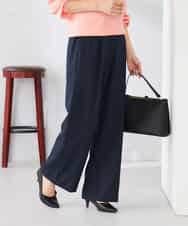 K6LFD71049 a.v.v(アー・ヴェ・ヴェ) 【WEB限定/支持率NO.1/イージーケア/ストレッチ】スッキリ見えウエストハトメワイドンツ ブラック