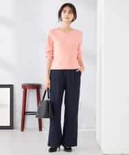 K6LFD71049 a.v.v(アー・ヴェ・ヴェ) 【WEB限定/支持率NO.1/イージーケア/ストレッチ】スッキリ見えウエストハトメワイドンツ ブラック