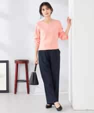 K6LFD71049 a.v.v(アー・ヴェ・ヴェ) 【WEB限定/支持率NO.1/イージーケア/ストレッチ】スッキリ見えウエストハトメワイドンツ ブラック