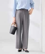 K6LFD71049 a.v.v(アー・ヴェ・ヴェ) 【WEB限定/支持率NO.1/イージーケア/ストレッチ】スッキリ見えウエストハトメワイドンツ ブラック