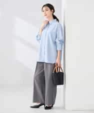 K6LFD71049 a.v.v(アー・ヴェ・ヴェ) 【WEB限定/支持率NO.1/イージーケア/ストレッチ】スッキリ見えウエストハトメワイドンツ ブラック