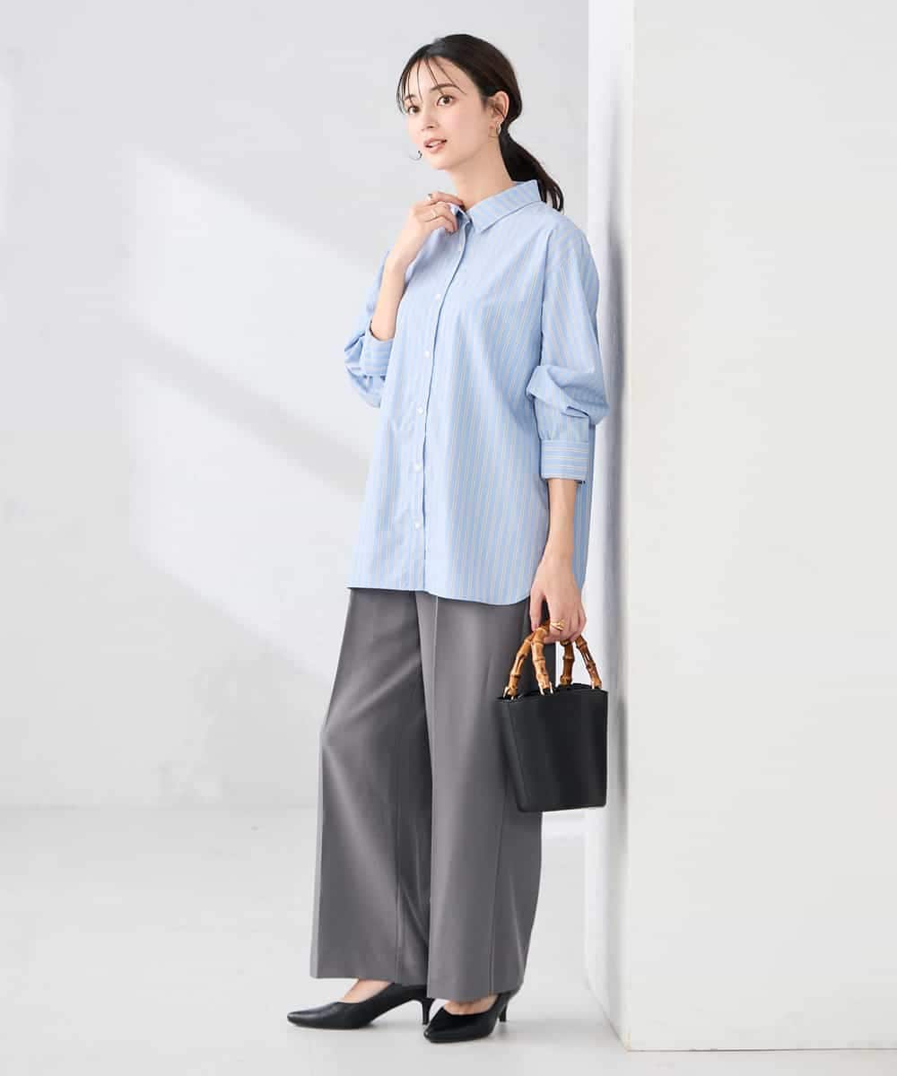 K6LFD71049 a.v.v(アー・ヴェ・ヴェ) 【WEB限定/支持率NO.1/イージーケア/ストレッチ】スッキリ見えウエストハトメワイドンツ ブラック