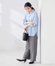 K6LFD71049 a.v.v(アー・ヴェ・ヴェ) 【WEB限定/支持率NO.1/イージーケア/ストレッチ】スッキリ見えウエストハトメワイドンツ ブラック