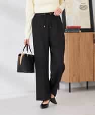 K6LFD71049 a.v.v(アー・ヴェ・ヴェ) 【WEB限定/支持率NO.1/イージーケア/ストレッチ】スッキリ見えウエストハトメワイドンツ ブラック