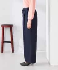 K6LFD71049 a.v.v(アー・ヴェ・ヴェ) 【WEB限定/支持率NO.1/イージーケア/ストレッチ】スッキリ見えウエストハトメワイドンツ ブラック