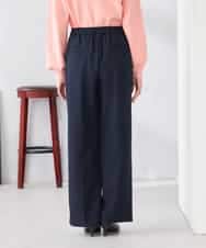 K6LFD71049 a.v.v(アー・ヴェ・ヴェ) 【WEB限定/支持率NO.1/イージーケア/ストレッチ】スッキリ見えウエストハトメワイドンツ ブラック