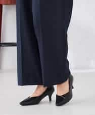 K6LFD71049 a.v.v(アー・ヴェ・ヴェ) 【WEB限定/支持率NO.1/イージーケア/ストレッチ】スッキリ見えウエストハトメワイドンツ ブラック