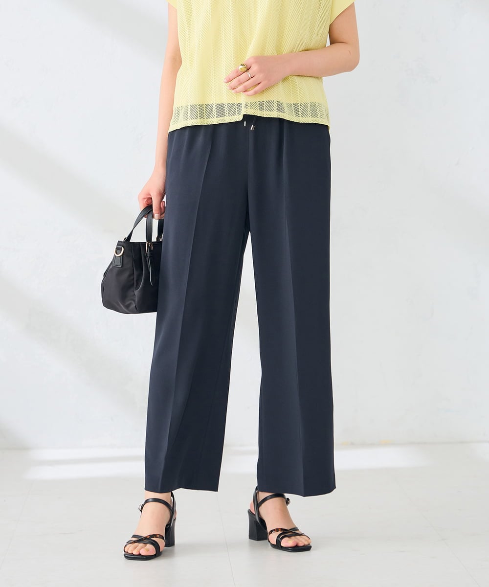 K6LHD29049 a.v.v(アー・ヴェ・ヴェ) ［支持率NO.1/接触冷感/速乾/UVカット/イージーケア］イージーワイドパンツ【WEB限定】 ダークグレー