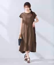 K6PHD05059 a.v.v(アー・ヴェ・ヴェ) 【WEB限定】バックティアードワンピース ブラウン