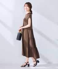 K6PHD05059 a.v.v(アー・ヴェ・ヴェ) 【WEB限定】バックティアードワンピース ブラウン