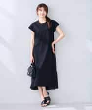 K6PHD05059 a.v.v(アー・ヴェ・ヴェ) 【WEB限定】バックティアードワンピース ブラック