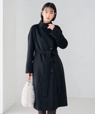 K6UAG03189 a.v.v(アー・ヴェ・ヴェ) 【WEB限定】2WAY 折り返し ラペル ロング コート ベージュ