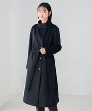 K6UAG03189 a.v.v(アー・ヴェ・ヴェ) 【WEB限定】2WAY 折り返し ラペル ロング コート ベージュ