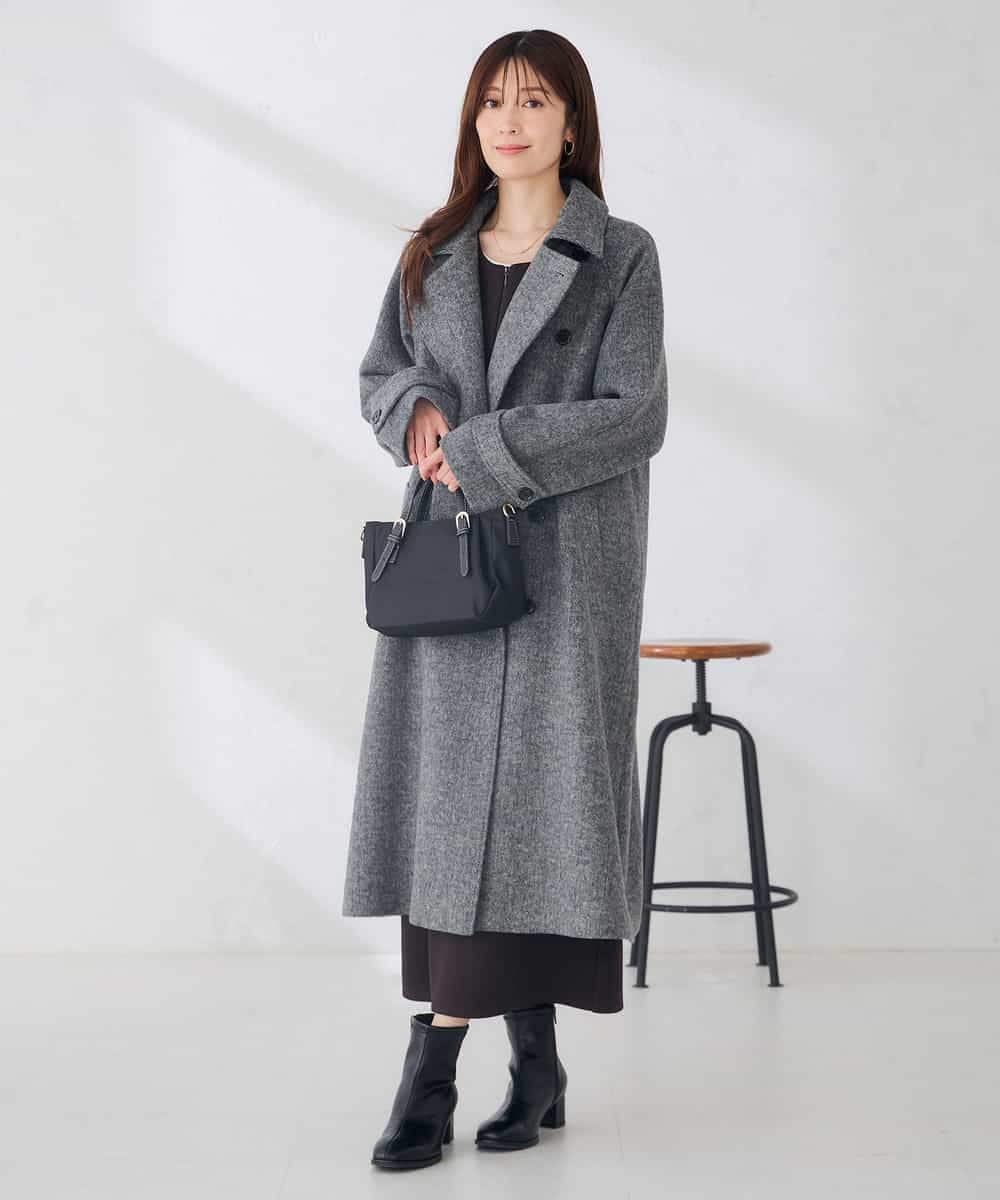 K6UAG07189 a.v.v(アー・ヴェ・ヴェ) 【WEB限定】2WAY テーラード  ロングコート キャメル