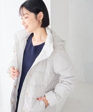 K6UBG11199 a.v.v(アー・ヴェ・ヴェ) 【WEB限定】フーテッド ロング ダウン コート ネイビー