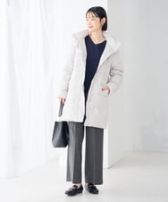 K6UBG11199 a.v.v(アー・ヴェ・ヴェ) 【WEB限定】フーテッド ロング ダウン コート ネイビー