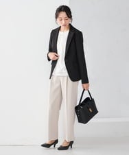 KABCD01059 a.v.v Elmi(アー・ヴェ・ヴェ) 【低身長サイズ】【洗える/ストレッチ】ボウタイメタルチャームブラウス ライトブルー