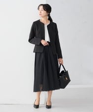 KABCD01059 a.v.v Elmi(アー・ヴェ・ヴェ) 【低身長サイズ】【洗える/ストレッチ】ボウタイメタルチャームブラウス ライトブルー