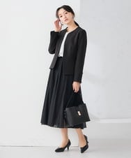 KABCD01059 a.v.v Elmi(アー・ヴェ・ヴェ) 【低身長サイズ】【洗える/ストレッチ】ボウタイメタルチャームブラウス ライトブルー