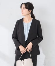 KABCD01059 a.v.v Elmi(アー・ヴェ・ヴェ) 【低身長サイズ】【洗える/ストレッチ】ボウタイメタルチャームブラウス ライトブルー