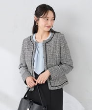 KABCD01059 a.v.v Elmi(アー・ヴェ・ヴェ) 【低身長サイズ】【洗える/ストレッチ】ボウタイメタルチャームブラウス ライトブルー