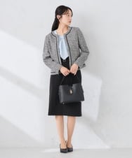 KABCD01059 a.v.v Elmi(アー・ヴェ・ヴェ) 【低身長サイズ】【洗える/ストレッチ】ボウタイメタルチャームブラウス ライトブルー