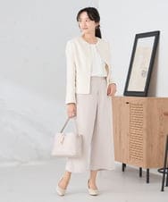 KABCD01059 a.v.v Elmi(アー・ヴェ・ヴェ) 【低身長サイズ】【洗える/ストレッチ】ボウタイメタルチャームブラウス ライトブルー