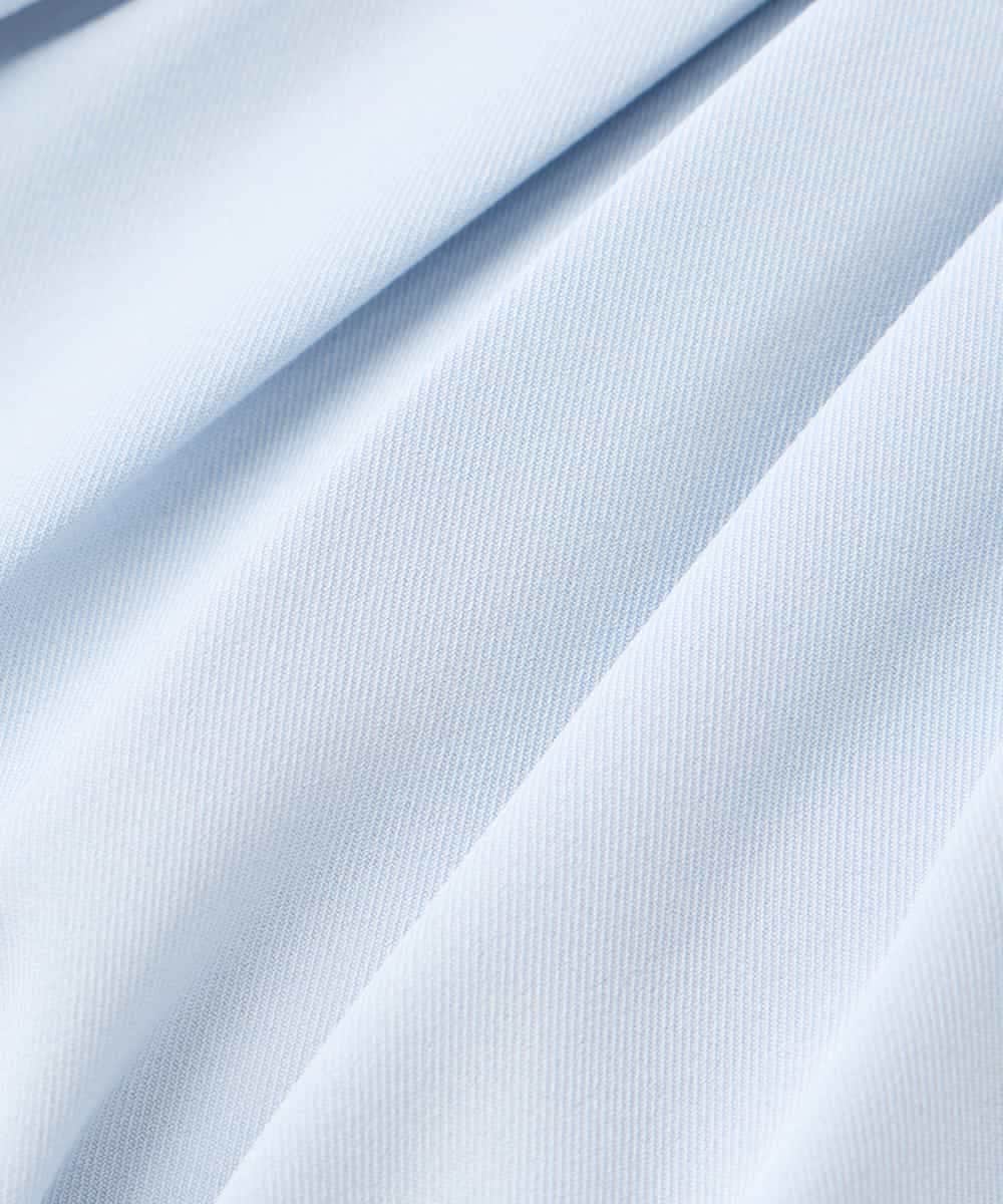 KABCD01059 a.v.v Elmi(アー・ヴェ・ヴェ) 【低身長サイズ】【洗える/ストレッチ】ボウタイメタルチャームブラウス ライトブルー