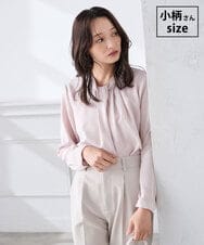 KABCD02059 a.v.v Elmi(アー・ヴェ・ヴェ) 【低身長サイズ】【洗える】ボウタイ風ブラウス ピンク
