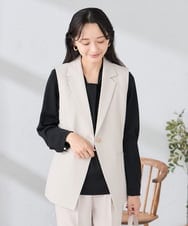 KABCD02059 a.v.v Elmi(アー・ヴェ・ヴェ) 【低身長サイズ】【洗える】ボウタイ風ブラウス ピンク