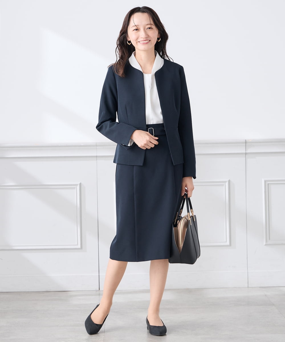 KABCD02059 a.v.v Elmi(アー・ヴェ・ヴェ) 【低身長サイズ】【洗える】ボウタイ風ブラウス ピンク