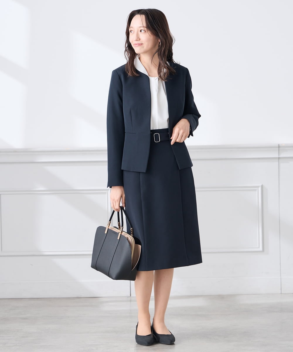 KABCD02059 a.v.v Elmi(アー・ヴェ・ヴェ) 【低身長サイズ】【洗える】ボウタイ風ブラウス ピンク