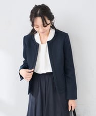 KABCD02059 a.v.v Elmi(アー・ヴェ・ヴェ) 【低身長サイズ】【洗える】ボウタイ風ブラウス ピンク