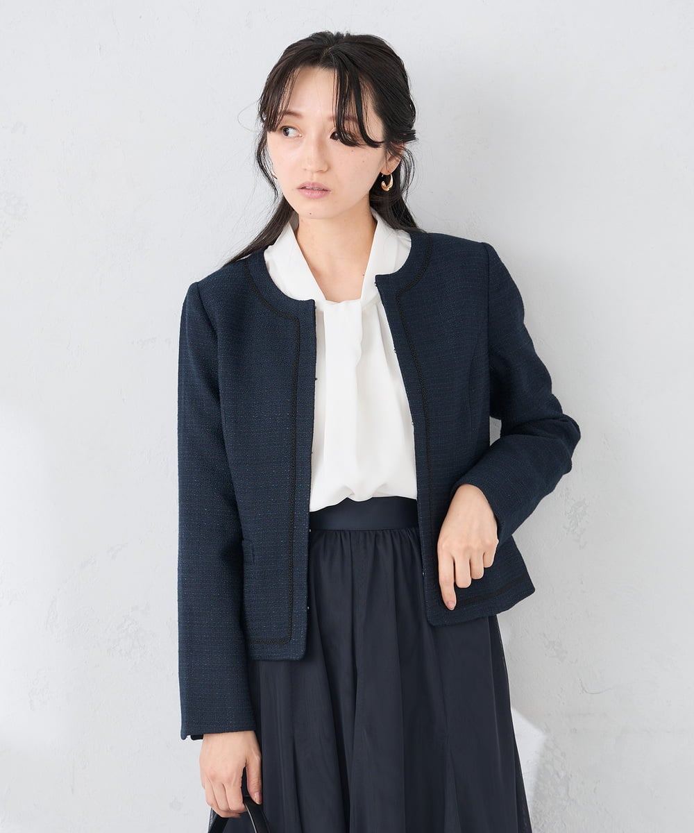 KABCD02059 a.v.v Elmi(アー・ヴェ・ヴェ) 【低身長サイズ】【洗える】ボウタイ風ブラウス ピンク